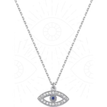 Usho Jewelry 925 Ayar Gümüş Taşlı Göz Kolye
