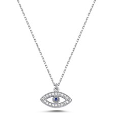 Usho Jewelry 925 Ayar Gümüş Taşlı Göz Kolye