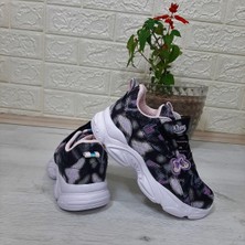 M.P One   3216 Siyah Simli Cırtlı Hafif Rahat Kız Çocuk Spor Ayakkabı