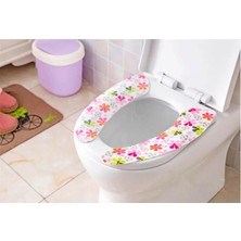 Zhaowen Shop Beyaz Stil 1 Çift Yapışkan Klozet Paspas Banyo Isıtıcı Klozet Closestool Yıkanabilir Yumuşak Koltuk Örtüsü Ped Yastık Banyo Araçları Sıcak (Yurt Dışından)