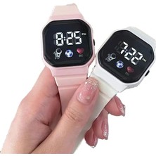 2xudc Kırmızı Yeşil Çocuk Elektronik Silikon Bant Fwristwatch Spor Erkek ve Kız Öğrenciler Için LED Dijital Saat (Yurt Dışından)