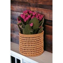 Ocean Point Dekoratif Rattan Düzenleyici Banyo Organizer Mutfak Kaşıklık Çok Amaçlı 15 x 15 cm Oceanpoint