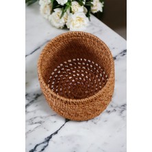Ocean Point Dekoratif Rattan Düzenleyici Banyo Organizer Mutfak Kaşıklık Çok Amaçlı 15 x 15 cm Oceanpoint