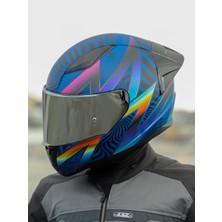 LS2 Rapıd 2 Race Optık Mat Mavi-Mor Kask
