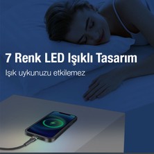 Ally LED Işıklı 27W Type-C To iPhone Lightning Hızlı Şarj Kablosu 1m