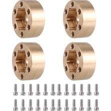 Rhythmic 4 Adet Pirinç 12MM Tekerlek Altıgen Hub Genişletme Adaptörü 1.9 2.2 Jant 1/10 Rc Paletli Eksenel SCX10 Traxxas Trx4,9mm (Yurt Dışından)