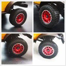 Rhythmic 4 Adet 1.0 Lastikler ve Metal Beadlock Jant Seti 1/24 Rc Paletli Araba Eksenel SCX24 Fms FCX24 ENDURO24 Parçaları, Gümüş (Yurt Dışından)