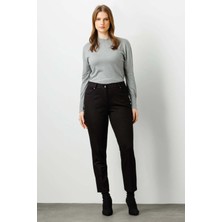 Ekol Kadın Likralı Yüksek Bel Pantolon 2125 Siyah