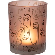 Laromita Decoration Happy Faces T-Lıght Koyu