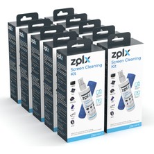 Zolx Ekran Temizleme Seti 250ML * 10 Adet ( Mikrofiber Bez ) Lcd, Led, Ekran, Laptop, Tablet, Bilgisayar, Televizyon, Cep Telefonu, Gözlük, Kamera, Koruyucu ve Parlatıcı Doğal Temizleme