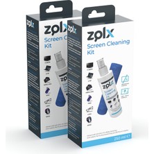 Zolx Ekran Temizleme Seti 250ML * 2 Adet ( Mikrofiber Bez )  Lcd, Led, Ekran, Laptop, Tablet, Bilgisayar, Televizyon, Cep Telefonu, Gözlük, Kamera, Koruyucu Ve Parlatıcı Doğal Temizleme
