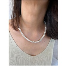 Mazen Inci Kolye Unisex (Inci Ebatı 8 Mm)