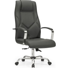 Mehmet Yaren Büro Napoli2 Bilgisayar Koltuğu Ofis Müdür Büro Çalışma Sandalyesi Siyah Renk Krom Ayaklı