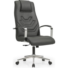 Mehmet Yaren Büro Safir3 Bilgisayar Koltuğu Ofis Müdür Büro Çalışma Sandalyesi Siyah Renk Krom Ayaklı