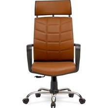 Mehmet Yaren Büro Efes Yönetici Makam - Ofis Müdür - Büro - Çalışma Koltuğu Renk Krom Ayaklı