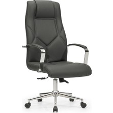 Mehmet Yaren Büro Napoli1 Bilgisayar Koltuğu Ofis Müdür Büro Çalışma Sandalyesi Siyah Renk Krom Ayaklı