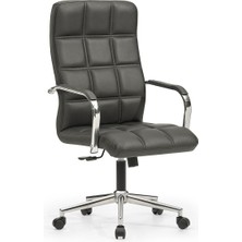 Mehmet Yaren Büro Barcelona3 Bilgisayar Koltuğu Ofis Müdür Büro Çalışma Sandalyesi Siyah Renk Krom Ayaklı