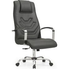 Mehmet Yaren Büro Safir2 Bilgisayar Koltuğu Ofis Müdür Büro Çalışma Sandalyesi Siyah Renk Krom Ayaklı