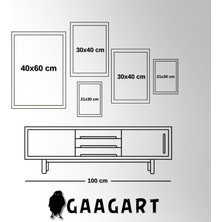 Gaagart 5'li Ahşap Lamine Çerçeveli Mdf Tablo Seti Matisse Bohem Tasarım