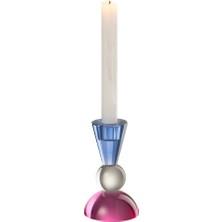Laromita Decoration Kristal Şamdan Pembe / Mavi