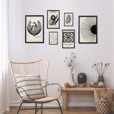 Gaagart 6'lı Ahşap Lamine Çerçeveli Mdf Tablo Seti Modern Flowers Market