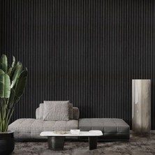 Şahan Art Deco Akustik Duvar Paneli / Siyah /  Mdf /  Keçe
