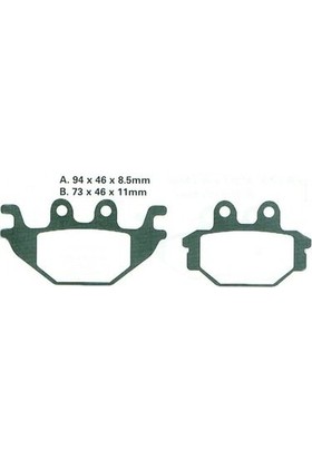Aras Moto Yamaha Yzf R 125 Arka Fren Balatası 2008-2021 Kaliteli- Arasmoto