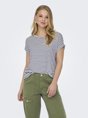 Only Onlmoster Stripe S/s O-Neck Top Jrs Noos Kadın T-Shirt