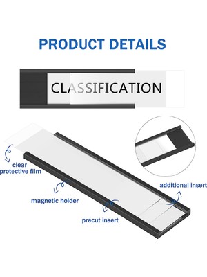 Decisive Manyetik Etiket Tutucu 4x1.57 Inç 20 Paket C Kanal Beyaz Kağıt Kartları Koruyucu Film Güçlü Mıknatıs Karışıklık Ücretsiz Çıkarılabilir (Yurt Dışından)