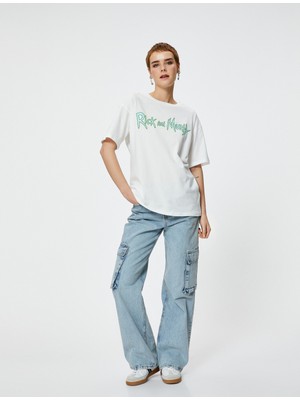 Koton Rick And Morty Tişört Arkası Baskılı Kısa Kollu Bisiklet Yaka Pamuklu Lisanslı