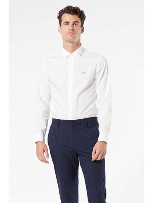 Dockers Refined Poplin Beyaz Gömlek