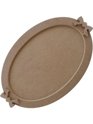 Neşeli Ahşap Ahşap Küçük Boy Oval Tepsi - Ahşap Çay Tepsisi, Ahşap Kahve Tepsisi, Tepsi Boyama, Tepsi Süsleme