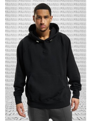 Nike Air  Loose Fit Hoodie Black Rahat Kalıp Kapüşonlu Sweatshirt Siyah