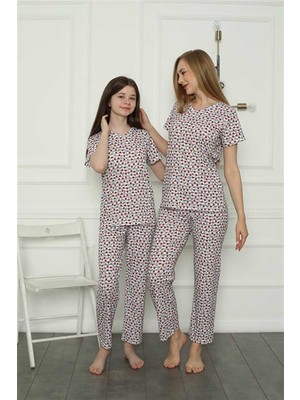 Moda Çizgi Anne Kız Aile Penye Pijama Takım Ayrı Ayrı Satılır. Ları Farklıdır 50119