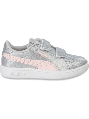 Puma Gri Kız Çocuk Yürüyüş Ayakkabısı 39468602-PUMASMASH 3.0 Gliz Glam V