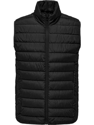 Only & Sons Siyah Erkek Yelek Onsbrody Quılt Vest Otw Vd