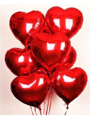 Parti Furyası Kalp Folyo Balon 40 cm 10 Adet Kalp Folyo Balon Seti Kalpli Balon Folyo 40 cm 10 Adet Fiyatıdır