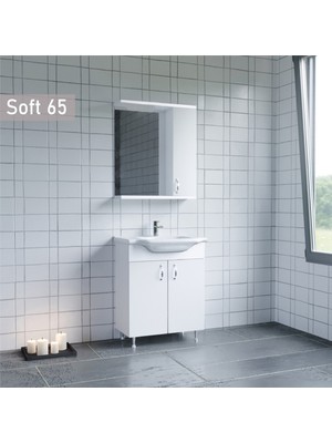 Era Soft 65 cm Beyaz Banyo Dolabı