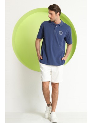 Polo State Erkek Relaxed Polo Yaka T-Shirt Indigo