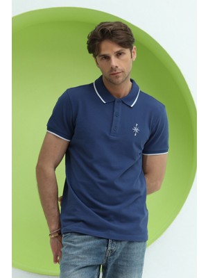 Polo State Erkek Polo Yaka T-Shirt Indigo