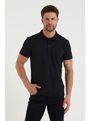 Polo State Erkek Regular Fit Polo Yaka 3lü T-Shirt Lacivert-Siyah-Indigo