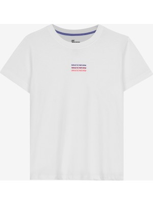 Skechers Essential W Short Sleeve  T-Shirt Kadın Kırık Beyaz  S241006-102