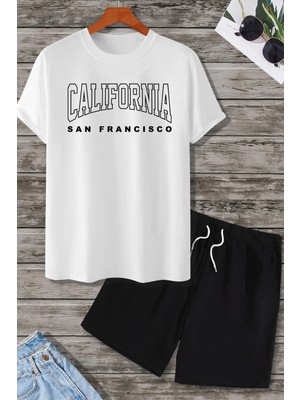 Only Trendwear Unisex California Baskılı Şort Takım