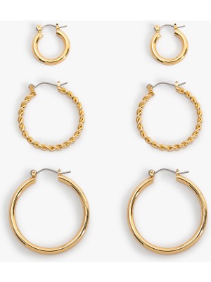 Koton Çelik Halka Küpe Seti 3'lü