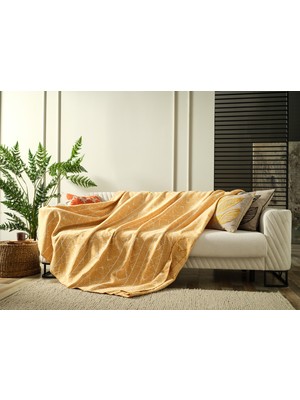 Doqu Home Lena Çift Kişilik Battaniye 200X220CM - Sarı