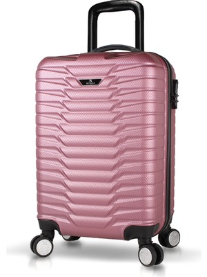 My Valice Croc Küçük Kabin Boy Valiz 56x34x26 cm Rose Gold ABS Malzeme ile Dayanıklı Tasarım