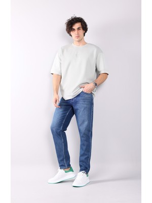 Gabbia Denim 314 Boyfriend Mavi Yıkamalı Rahat Denim Erkek Jeans