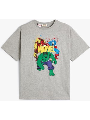 Koton Marvel Tişört Lisanslı Kısa Kollu Bisiklet Yaka