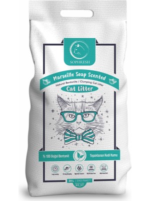 Sophresh MS250 Marsilya Kokulu Topaklanan Kedi Kumu 20 Lt Cat Litter