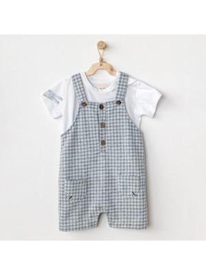 Andywawa Erkek Bebek Salopet Takım Jumpsuit Set Safari AC24604